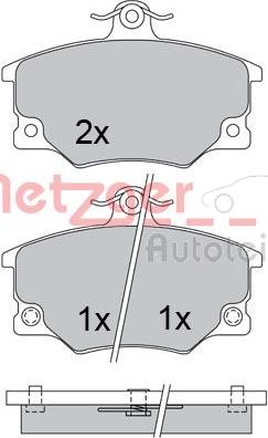 Metzger 1170513 - Brake Pad Set, disc brake autospares.lv