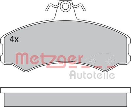 Metzger 1170512 - Brake Pad Set, disc brake autospares.lv