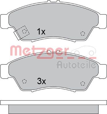 Metzger 1170584 - Brake Pad Set, disc brake autospares.lv