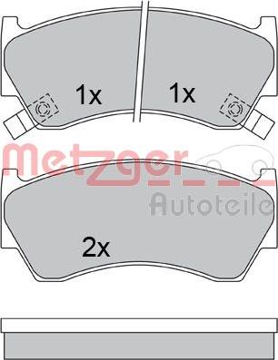 Metzger 1170580 - Brake Pad Set, disc brake autospares.lv