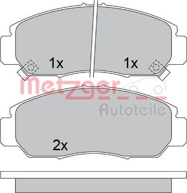 Metzger 1170536 - Brake Pad Set, disc brake autospares.lv