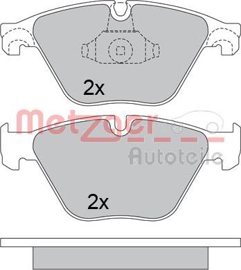 Metzger 1170538 - Brake Pad Set, disc brake autospares.lv