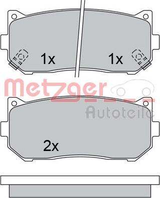 Metzger 1170533 - Brake Pad Set, disc brake autospares.lv