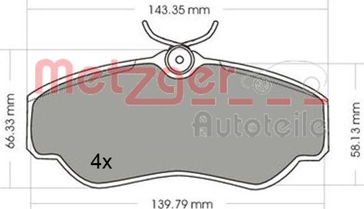 Metzger 1170532 - Brake Pad Set, disc brake autospares.lv