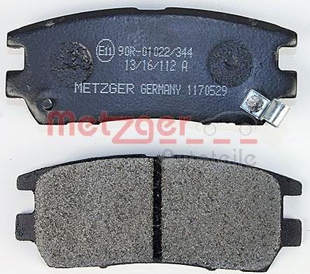 Metzger 1170529 - Brake Pad Set, disc brake autospares.lv