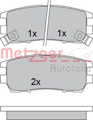 Metzger 1170529 - Brake Pad Set, disc brake autospares.lv