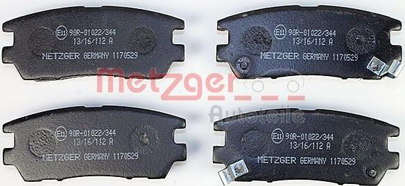 Metzger 1170529 - Brake Pad Set, disc brake autospares.lv