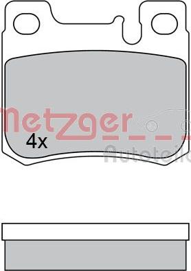 Metzger 1170526 - Brake Pad Set, disc brake autospares.lv