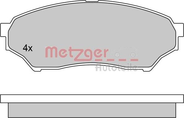 Metzger 1170520 - Brake Pad Set, disc brake autospares.lv