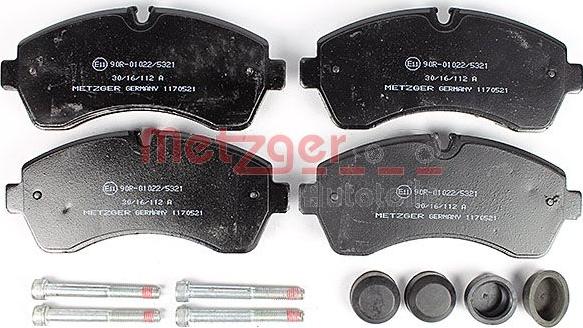 Metzger 1170521 - Brake Pad Set, disc brake autospares.lv