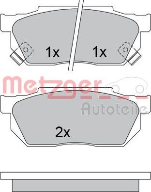 Metzger 1170527 - Brake Pad Set, disc brake autospares.lv