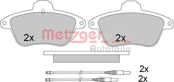 Metzger 1170575 - Brake Pad Set, disc brake autospares.lv