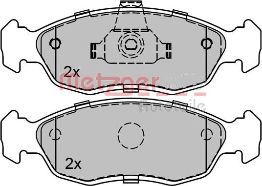 Metzger 1170578 - Brake Pad Set, disc brake autospares.lv