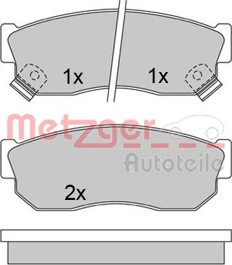 Metzger 1170641 - Brake Pad Set, disc brake autospares.lv