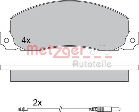 Metzger 1170659 - Brake Pad Set, disc brake autospares.lv