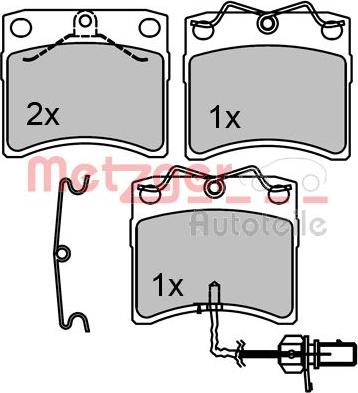 Metzger 1170664 - Brake Pad Set, disc brake autospares.lv