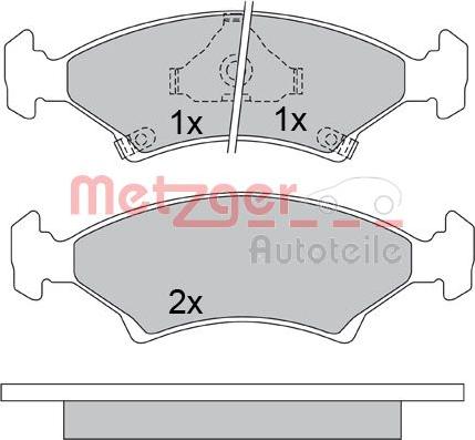 Metzger 1170666 - Brake Pad Set, disc brake autospares.lv