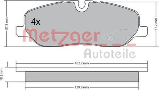 Metzger 1170668 - Brake Pad Set, disc brake autospares.lv