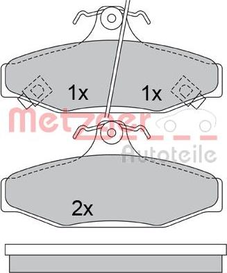 Metzger 1170662 - Brake Pad Set, disc brake autospares.lv