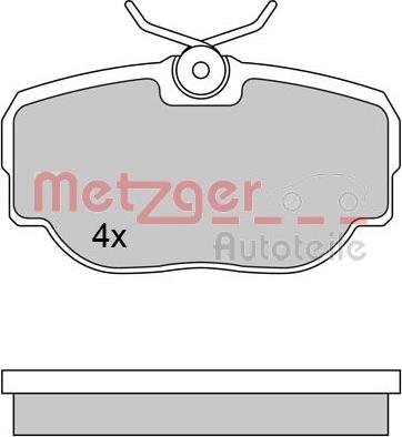 Metzger 1170605 - Brake Pad Set, disc brake autospares.lv