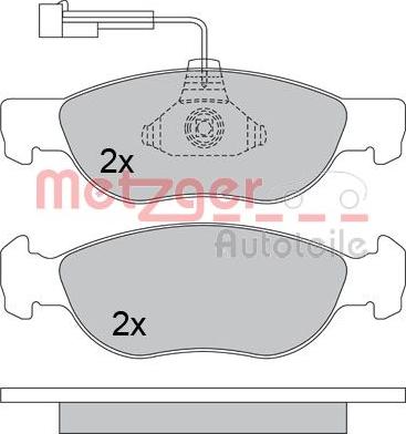 Metzger 1170606 - Brake Pad Set, disc brake autospares.lv