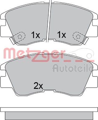 Metzger 1170600 - Brake Pad Set, disc brake autospares.lv