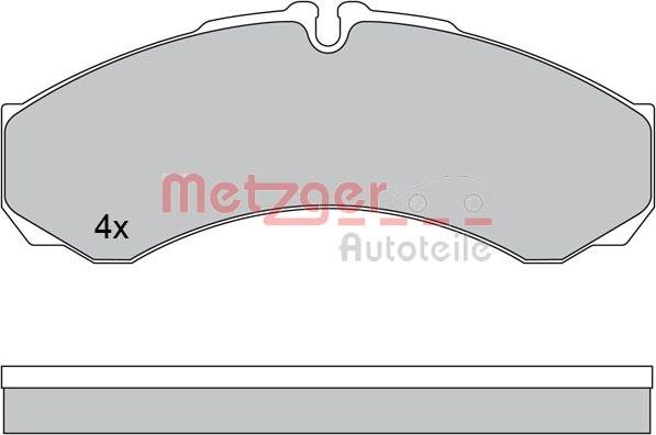 Metzger 1170608 - Brake Pad Set, disc brake autospares.lv