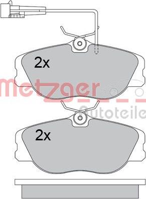 Metzger 1170602 - Brake Pad Set, disc brake autospares.lv