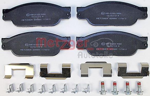 Metzger 1170610 - Brake Pad Set, disc brake autospares.lv