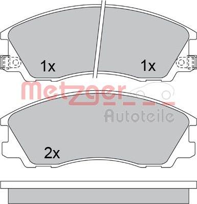 Metzger 1170611 - Brake Pad Set, disc brake autospares.lv