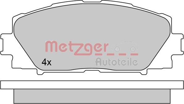 Metzger 1170618 - Brake Pad Set, disc brake autospares.lv