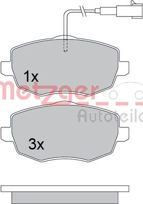 Metzger 1170634 - Brake Pad Set, disc brake autospares.lv