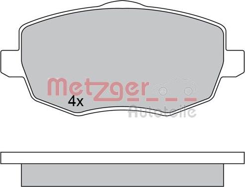 Metzger 1170633 - Brake Pad Set, disc brake autospares.lv