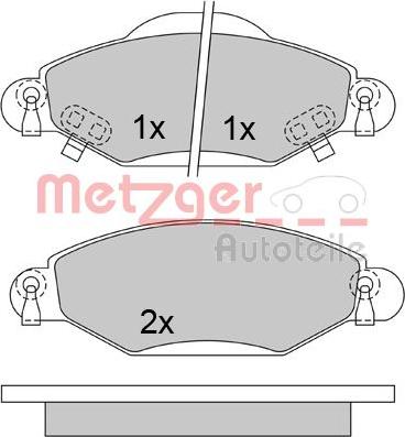 Metzger 1170632 - Brake Pad Set, disc brake autospares.lv