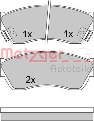 Metzger 1170625 - Brake Pad Set, disc brake autospares.lv