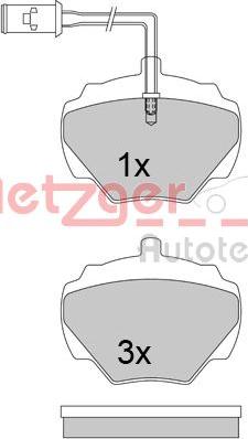 Metzger 1170626 - Brake Pad Set, disc brake autospares.lv