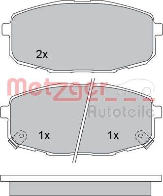 Metzger 1170097 - Brake Pad Set, disc brake autospares.lv