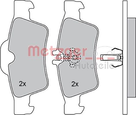 Metzger 1170049 - Brake Pad Set, disc brake autospares.lv