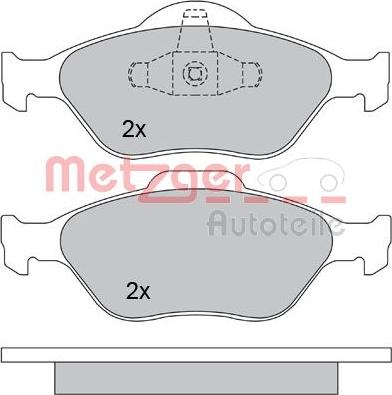 Metzger 1170045 - Brake Pad Set, disc brake autospares.lv