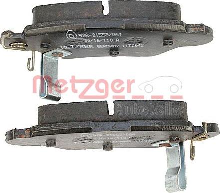 Metzger 1170042 - Brake Pad Set, disc brake autospares.lv