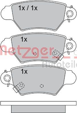 Metzger 1170042 - Brake Pad Set, disc brake autospares.lv