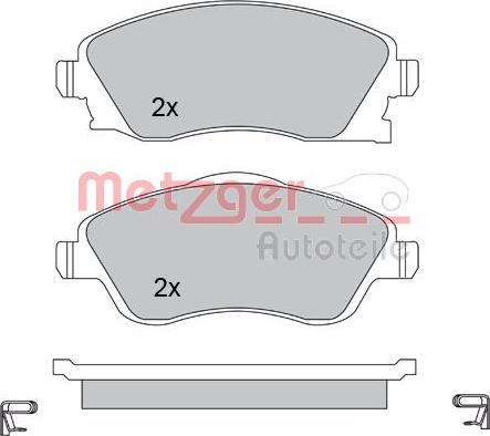 Metzger 1170047 - Brake Pad Set, disc brake autospares.lv