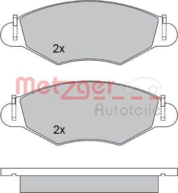 Metzger 1170059 - Brake Pad Set, disc brake autospares.lv