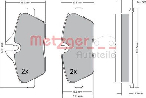 Metzger 1170055 - Brake Pad Set, disc brake autospares.lv