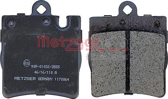 Metzger 1170064 - Brake Pad Set, disc brake autospares.lv