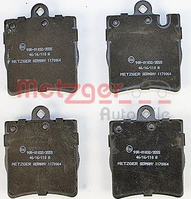 Metzger 1170064 - Brake Pad Set, disc brake autospares.lv