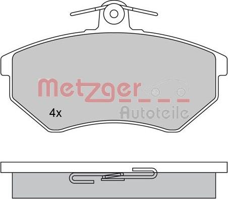 Metzger 1170062 - Brake Pad Set, disc brake autospares.lv