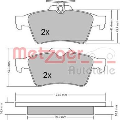 Metzger 1170006 - Brake Pad Set, disc brake autospares.lv