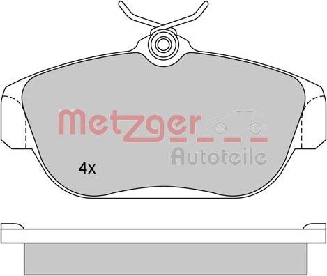 Metzger 1170018 - Brake Pad Set, disc brake autospares.lv