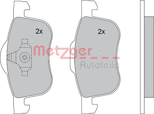 Metzger 1170013 - Brake Pad Set, disc brake autospares.lv